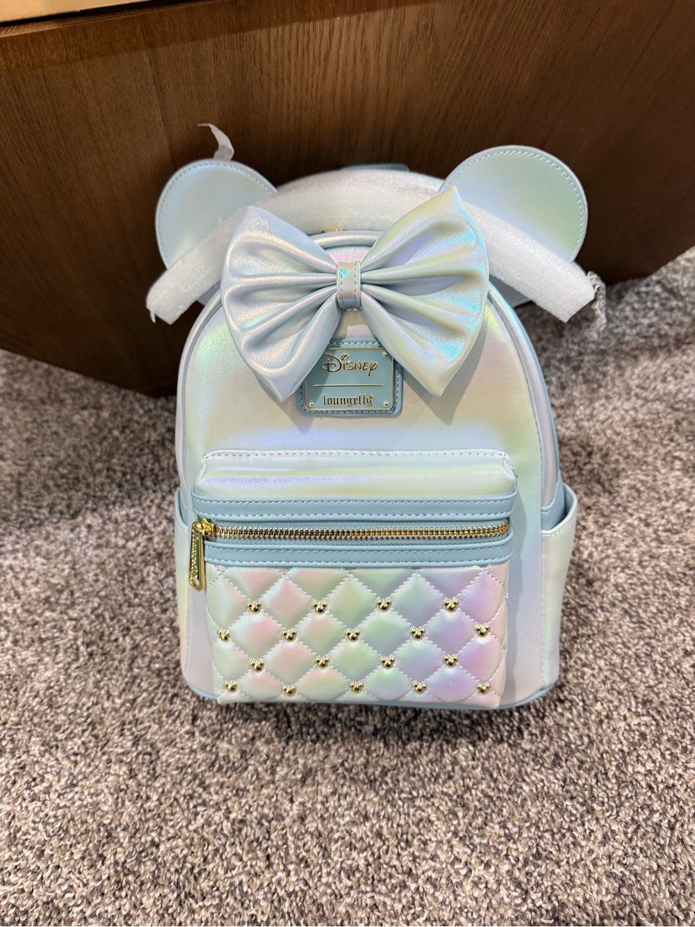 Loungefly Iridescent Pastel Bow Mini Backpack - Multi
